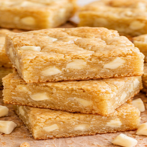 Fudgy White Chocolate Brownies